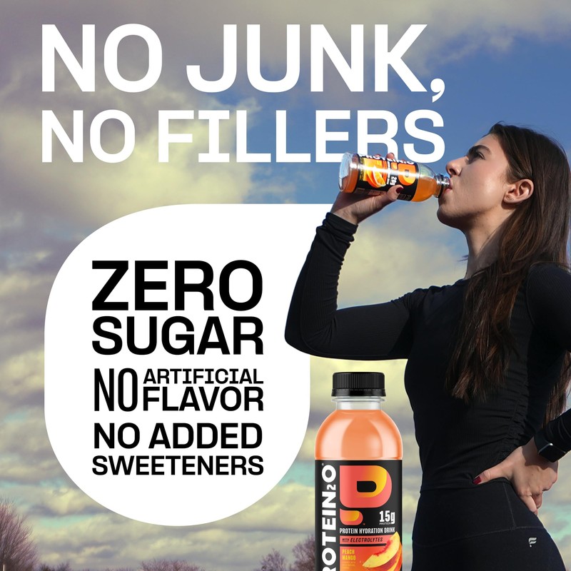 Protein2o 15g Whey Protein Infused Water, Peach Mango, 16.9 Oz