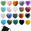 Tyrzol 20 Pcs Healing Crystals Natural Heart Stones Set Crystals