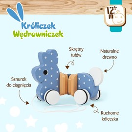 Trefl Rabbit Hiking Wooden Toy for Children from 12 Months