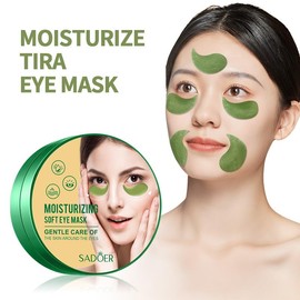 ULELA DIKML 60pcs/30pairs Green Moisturizing Eye Mask, Moisturizing Soft Eye Mask, Gentle Care Of The Skin Around The Eyes, Moisturizes And Nourishes The Eye Area, Smoothes Puffiness