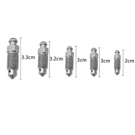 Pack of 10 Motorcycle Bolts, Hydraulic Brake Bleed Nipple Cap, Bolt Bleed Screw with Cap for Motorcycle Master Cylinder Caliper M6 X 1 mm M7 X 1 mm M8 X 1.25 mm M10 X 1 mm M10 X 1.25 mm