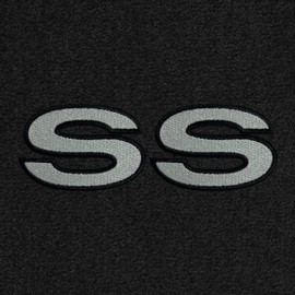 Lloyd Mats Custom-Fit Carpeted Floor Mats Premium Luxury Car Floor Liners for Chevy Chevelle or Malibu 1966-1967 Black - SS Logo (2PC - Silver, Black)