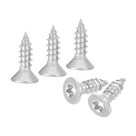 uxcell 40Pcs Flat Head Torx Screws, M3 x 10mm 304 Stainless Steel Countersunk Self Tapping Anti-Theft Wood Screws Tamper Resistant Screws Fit T10 Bit for Wood, Fence, Decking (Silver)