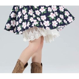 BEAUTELICATE Skirt Extender Half Slip with Lace Trim 100% Cotton Vintage Underskirt