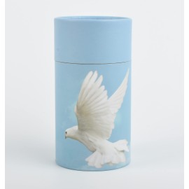 Scattering Ashes Urn, Eco-friendly Biodegradable Cremation Urn Scatter Tube (Flying Dove Extra Small)