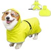 Luccalily Dog Rain Jacket with Hood, Waterproof Dog Raincoat, Adjustable