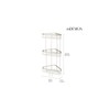 mDesign Metal 3-Tier Bathroom Corner Shower Shelf - Free Standing