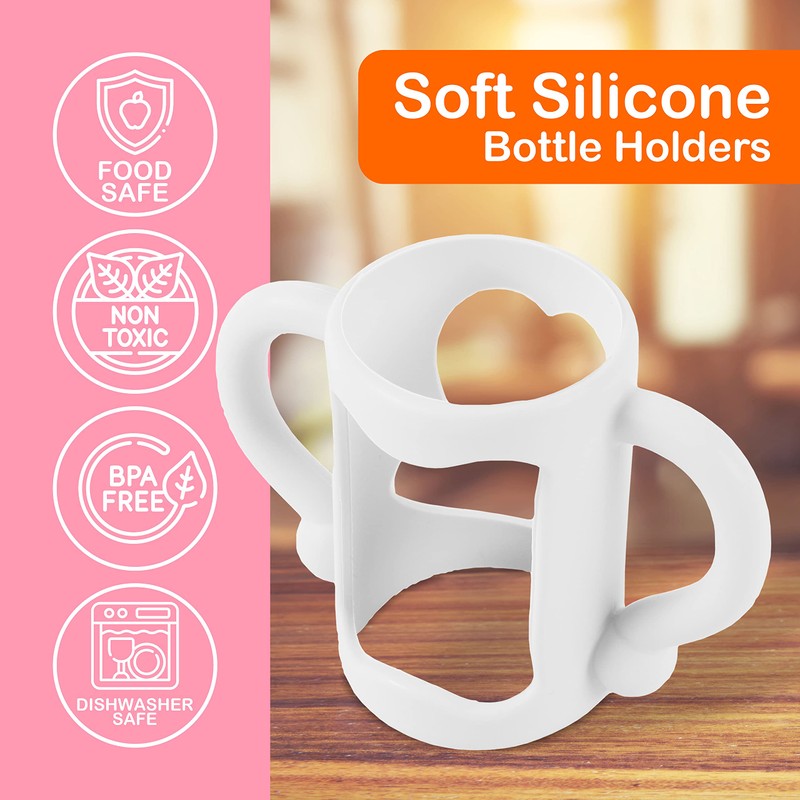 (3-Pack) Bottle Handles for Dr Brown Baby Bottles with Easy