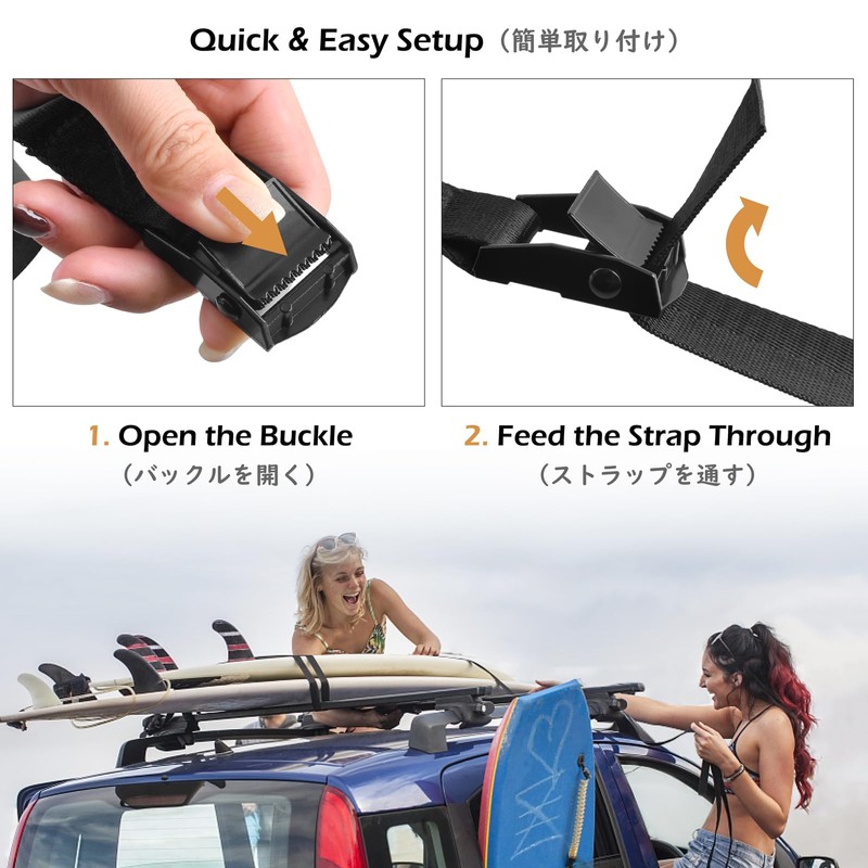 TRIWONDER Cargo Fastening Belts, Multipurpose, Securing, Tie-Downs, Binding Bands, Lashing