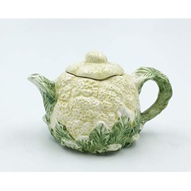 Fine Ceramic Cauliflower Mini Teapot, 4-1/4" L