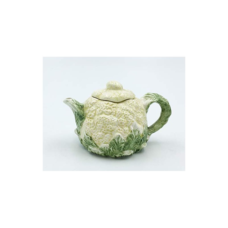 Fine Ceramic Cauliflower Mini Teapot, 4-1/4" L