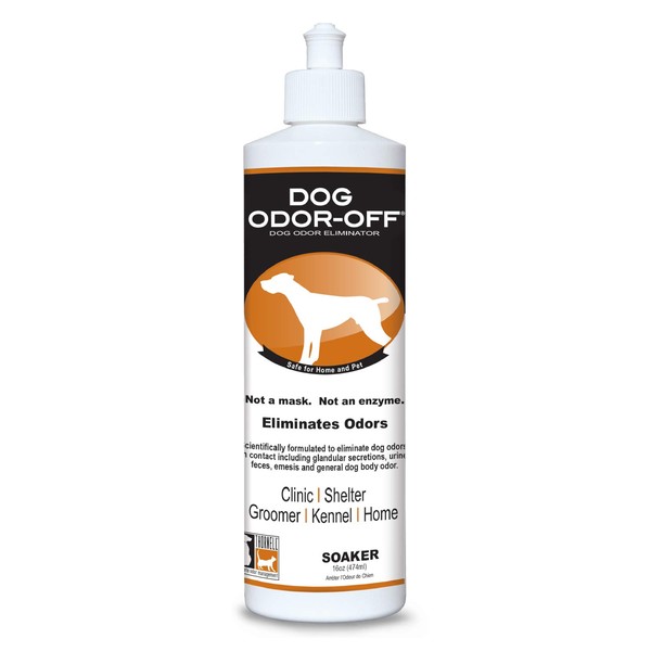 Thornell Dog Odor-Off Pet Odor Eliminator Soaker Bottle – 16 oz Ready to Use Dog Carpet Cleaner Soaker – Dog Urine Carpet Cleaner for Home, Glandular Secretions, Feces Odors on Carpet, Cages, & More