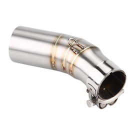 Exhaust Muffler Pipe Stainless Steel Exhaust Middle Mid Link Pipe Escape Muffler Pipe Compatible with Kawasaki NINJIA 400 18-19, Car Modification/Retrofitting,Exhaust system modification