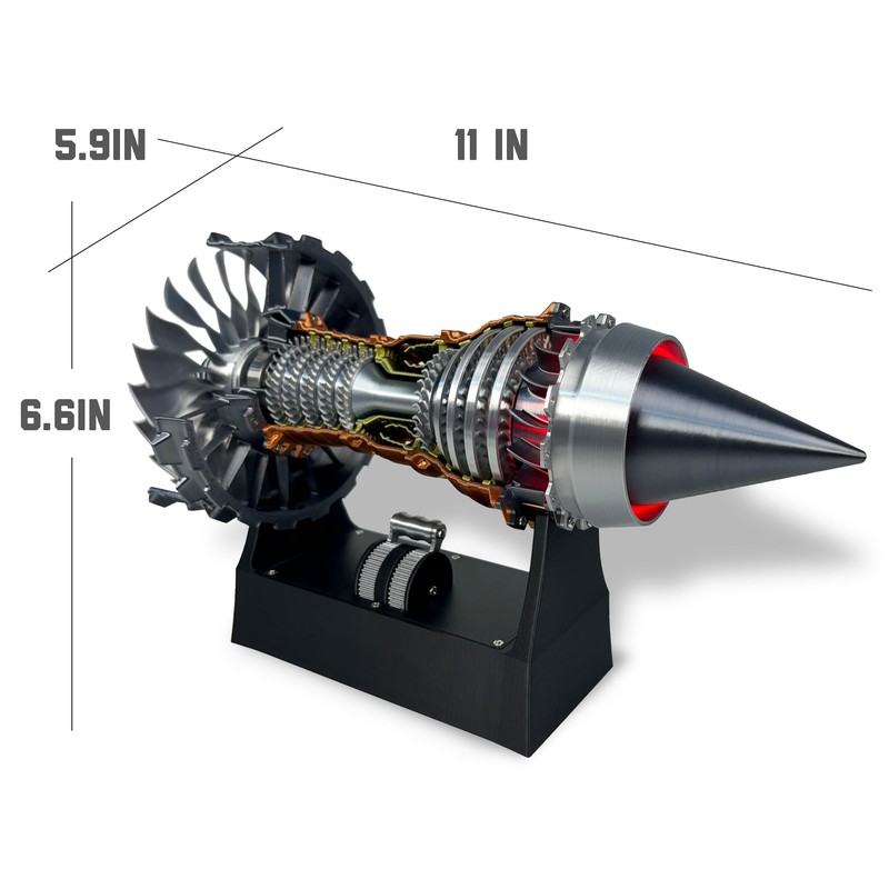 HI-REEKE Jet Engine Model Kit, TR900 Turbofan Aircraft Engine Model