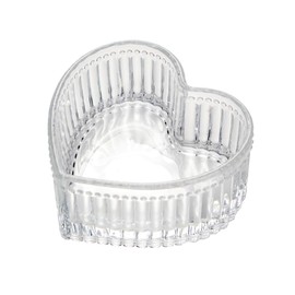 WAIT FLY Glass Heart-shaped Candy & Dessert Bowl - Fruit Bowl & Ring Holder - Wedding Party Decor - Clear - 5 OZ