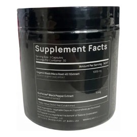 Maca Negra Orgánica Peruana 60 Cápsulas Suplemento Energia