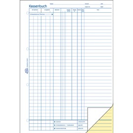AVERY Zweckform AVERY Zweckform 1756 Kassenbuch (A4, 2x40 Blatt, selbstdurchschreibend, nach Steuerschiene 300, EDV-gerechte Datenerfassung, von Rechtsexperten geprüft, für DE, ordnungsgemäße Buchführung) weiß/gelb