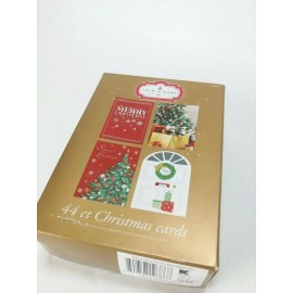 Unbranded Christmas Greeting Cards 44 Count Assorted Designs w/ Envelopes New Holiday