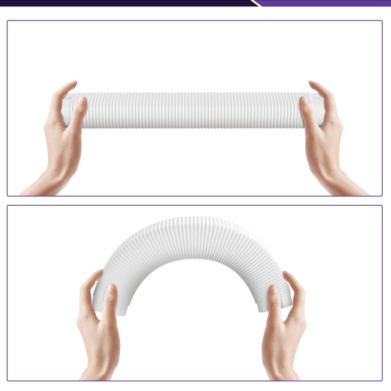 Cestluck 3" Width x 1.6 Ft Flexible Duct, PE Material,