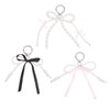 GLOBLELAND 1 Piece Bow Beads Key Ring Beads Key Ring