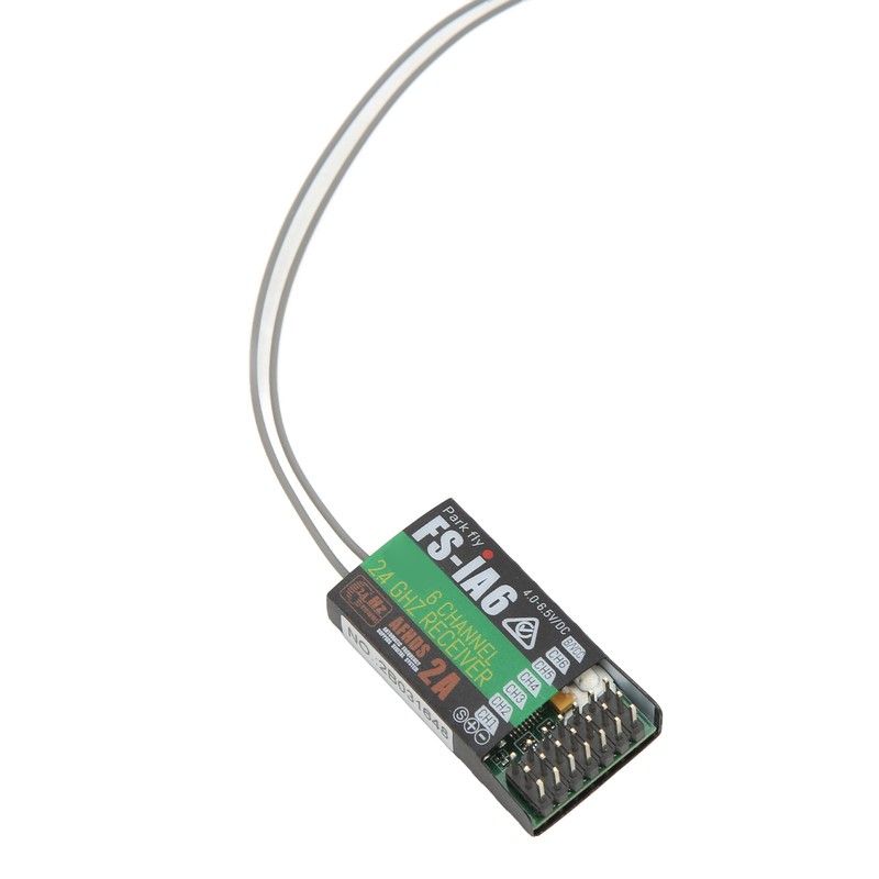 FS IA6 RC Receiver 2.4GHz 6 Channels with Dual Antenna
