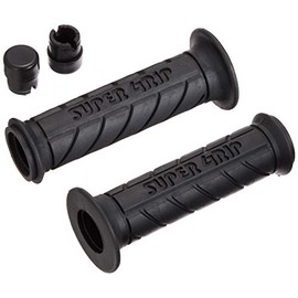 バイクパーツセンター(Bike Parts Center) バイクグリップ 汎用カラーグリップ 黒 貫通式 バーエンド付 903335