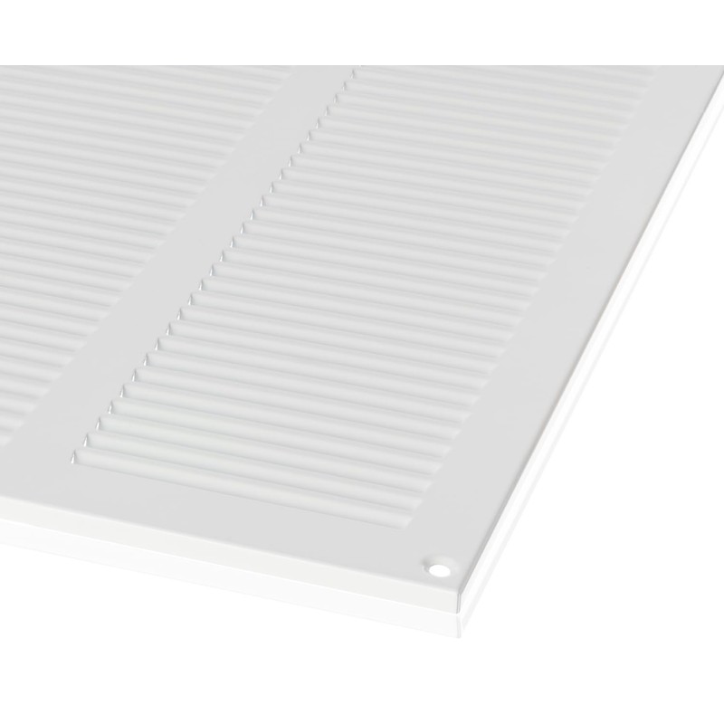 300x300mm / 12x12 inch White Metal Ventilation Grille with Flyscreen