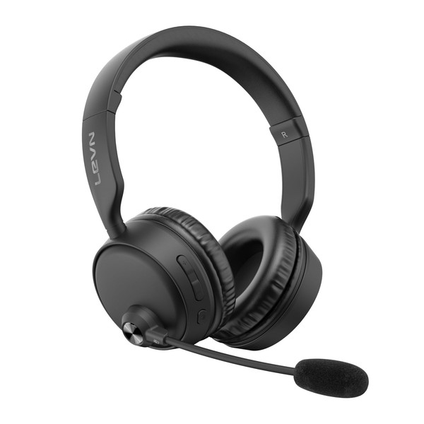 LEVN Bluetooth Headset, Bluetooth Headphones with Microphone (AI Noise Cancelling),