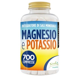 Magnesio e Potassio 700 Compresse - Magnesio Citrato e Potassio Citrato - contro Stanchezza e Fatica Fisica, Caldo, Sali Minerali Organici Altamente Assimilabili - Fornitura di Lunga Durata (1)