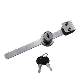 CTWHA 2PCS Glass Door Lock with Chrome Finish Ratchet Lock with Key Display Case 318 Serrated for Sliding Doors Retail Case Latch