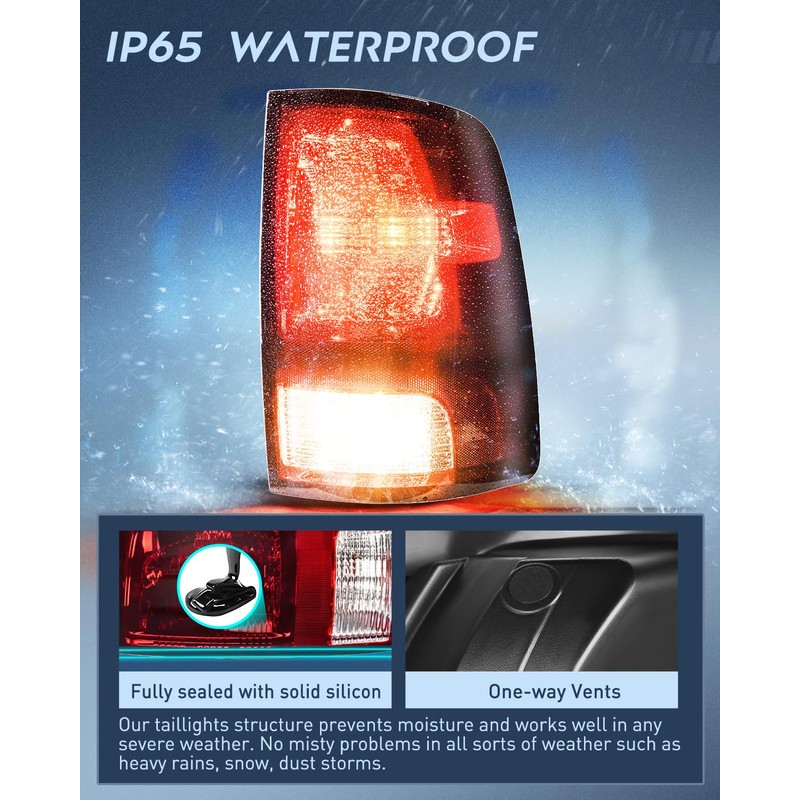 Nilight Taillight Assembly Compatible with 2009 2010 2011 2012 2013