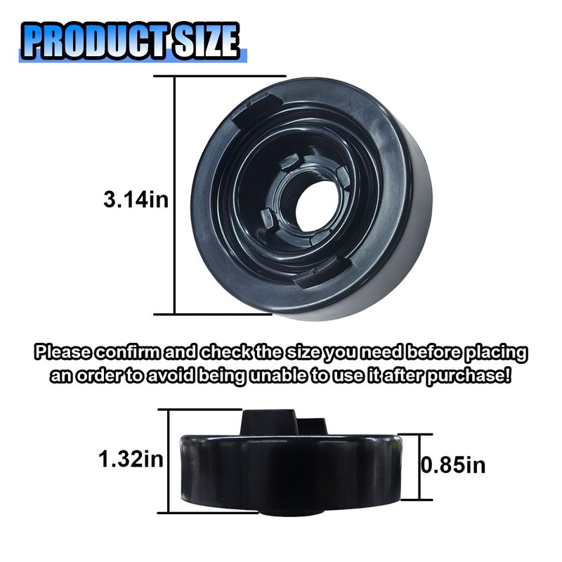 BDZMC 2PCS Car Headlight Cover, 75mm Headlight Dust Cover with