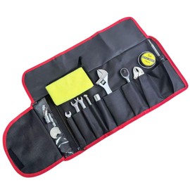 Motorcycle Tool Roll Bag,Tool Roll Organizer with 10 Pockets,Portable Carry On Pouch Workshop Storage Woodworking Tools Organizer Bag