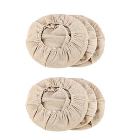 Bread Proofing Basket Cloth Liner, 2 Sizes 6 Pcs Baking Dough Baskets Cover Linen Liner Cloth, Round and Oval for Baking Supplies (9'' or 10'')