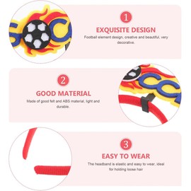 KOQAIIZ Football Headband, 3 Football Headband Decorations, World Cup Headband, Football Party Decoration, Football Party European Championship Photo Props Party Decoration