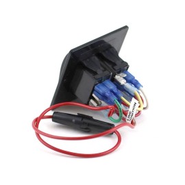 Insta-Trim | Boat Leveler 12725 Rocker Switches With Black Switch Plate