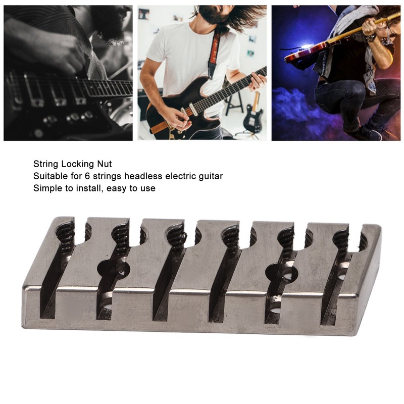 String Locking Nut 42mm Professional Silver Metal 6 String Locking