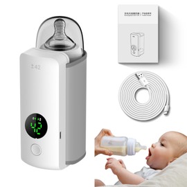 Portable Bottle Warmer for Travel,6000mAh Battery-Power,Instant Heating & Constant Warming,Portable Bottle Warmer,Milk Warmer for Baby,Temperature Display,Feeding Your Baby Conveniently