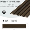 MODCART 16 Pack Slat Wall Panels, WPC Soundproof 3D Wall