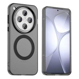 GOGME Case for OPPO Find X8 Pro, Compatible with MagSafe, Soft TPU + PC Hybrid Cover, Shockproof Translucent Matte Back Anti-Scratch Cover. Black