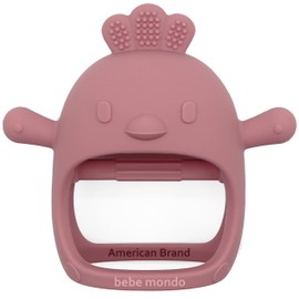 Teething Toys for Babies 0-6 months BPA Free, Never Drop Teether Baby Chew Toys for Teething Relief, Silicone Teether Pacifier Baby Teething Toys Newborn 0-3 Months for Sucking Needs, Infant Toys-Pink