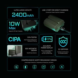 Tilta NP-FZ100 Battery with USB-C Input (2400mAh) - Green | Works with A6600, A6700, A9, A9 III, A7S III, A7R III, A7C, A7C II, A7 III, A7 IV, A7R IV, A7S III, FX30, FX3, FX30B, A1 II, ZV-E1