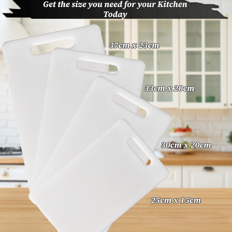 BlissMart White Chopping Board for Kitchen Multipurpose for Cutting Anti-Slip