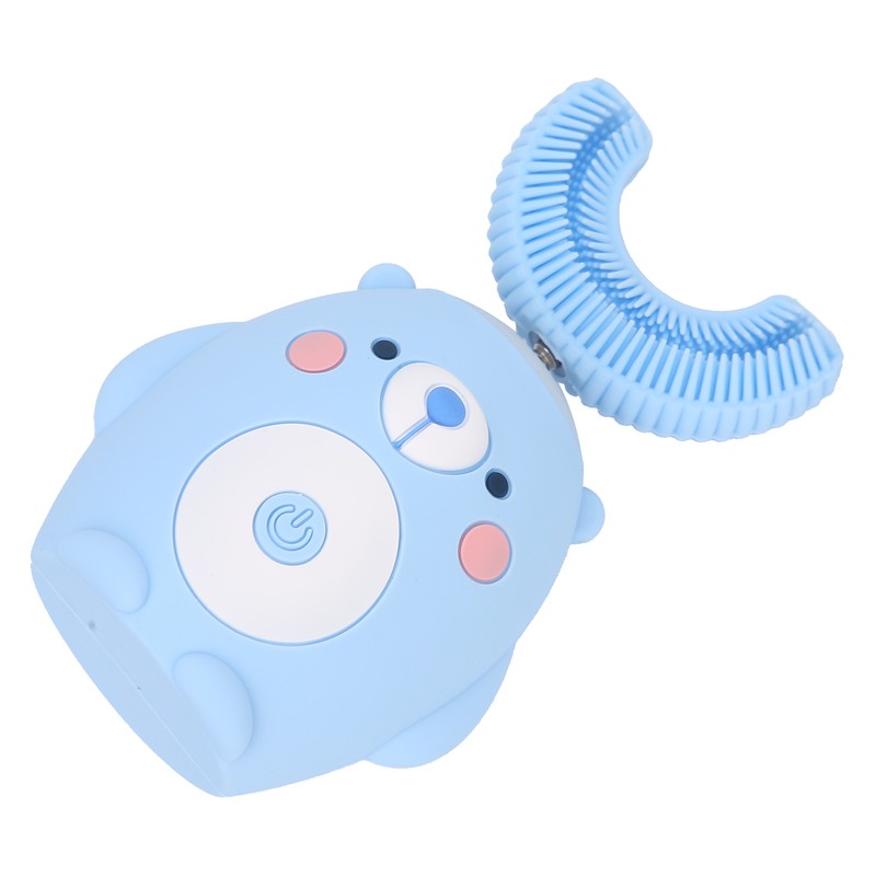 Cute Cartoon Bear Pattern U Shaped Automatic Toothbrush Electric Children