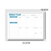 Undated Weekly Planner Notepad with Spiral Binding - 52 Sheets