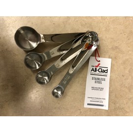 All-Clad NWT All Clad Measuring Spoons Standard Size Set 4 Pieces Stainless Steel NEW