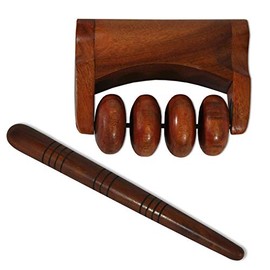 Thai Handheld Wooden body roller massager