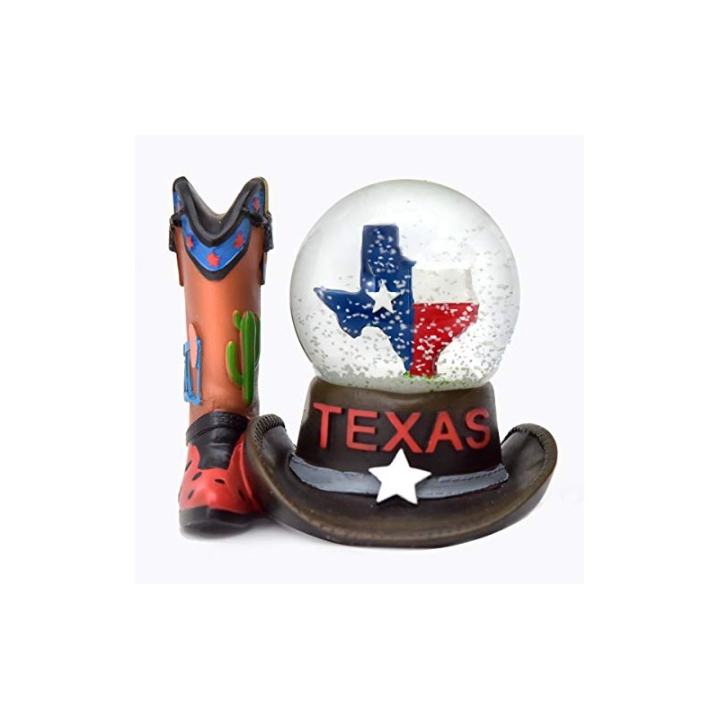 Texas Globo de nieve para sombrero y bota