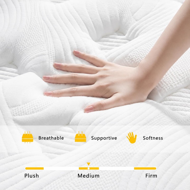 Twin Mattress, 10 Inch Twin Size Mattress in a Box