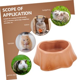 Kisangel Hamster Food Bowl Ceramic Anti-Spill Design for Small Pets Includes Dwarf Hamster Guinea Pig and Chinchilla Sturdy Base for Preventing Overturning Easy to Clean